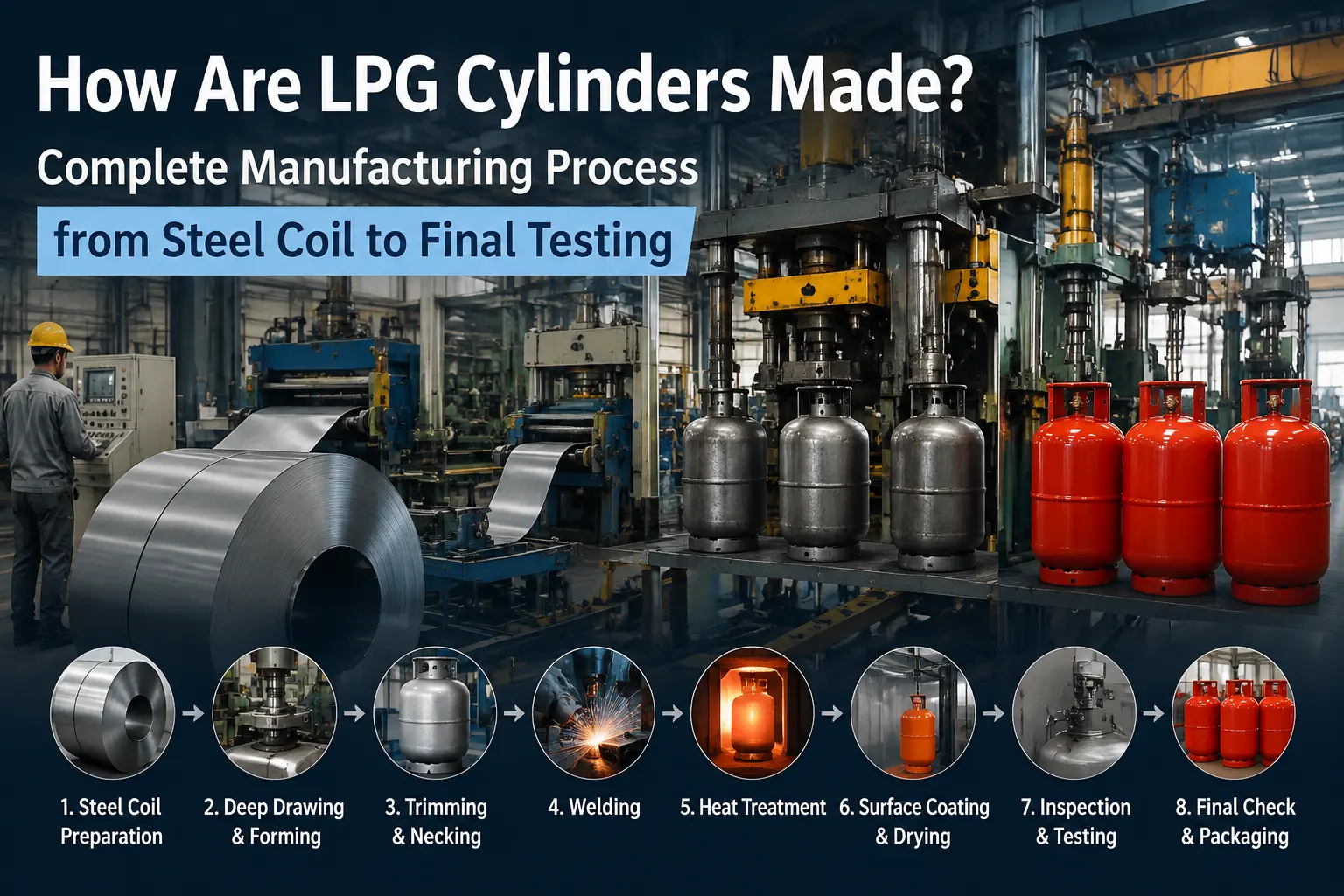 LPG Cylinder Manufacturing Process From Steel Coil to Final Testing