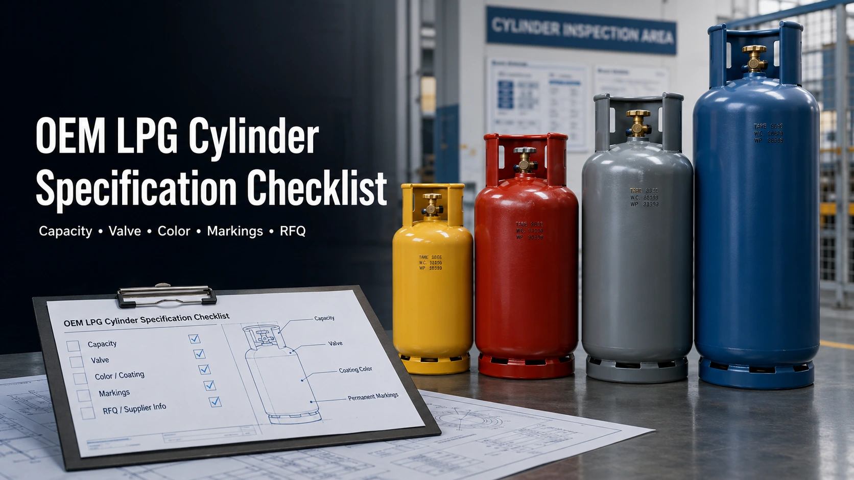 OEM LPG Cylinder Specification Checklist Capacity, Valve, Color, Markings, and RFQ Requirements